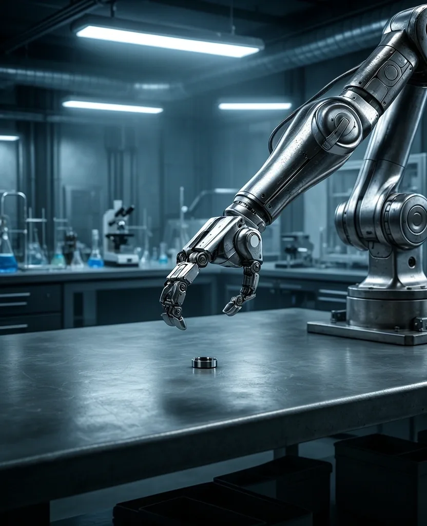 Close-up of a high-precision robotic actuator